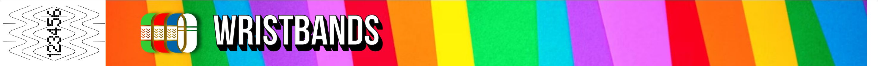 Visuel en blocs de couleurs arc-en-ciel