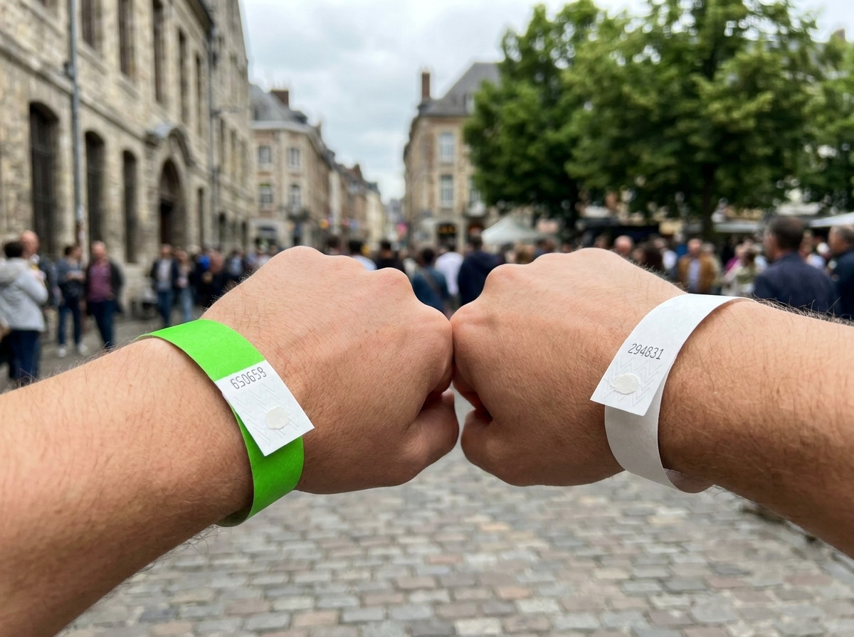 Bracelets festival personnalisés Tyvek pour un événement à Lille